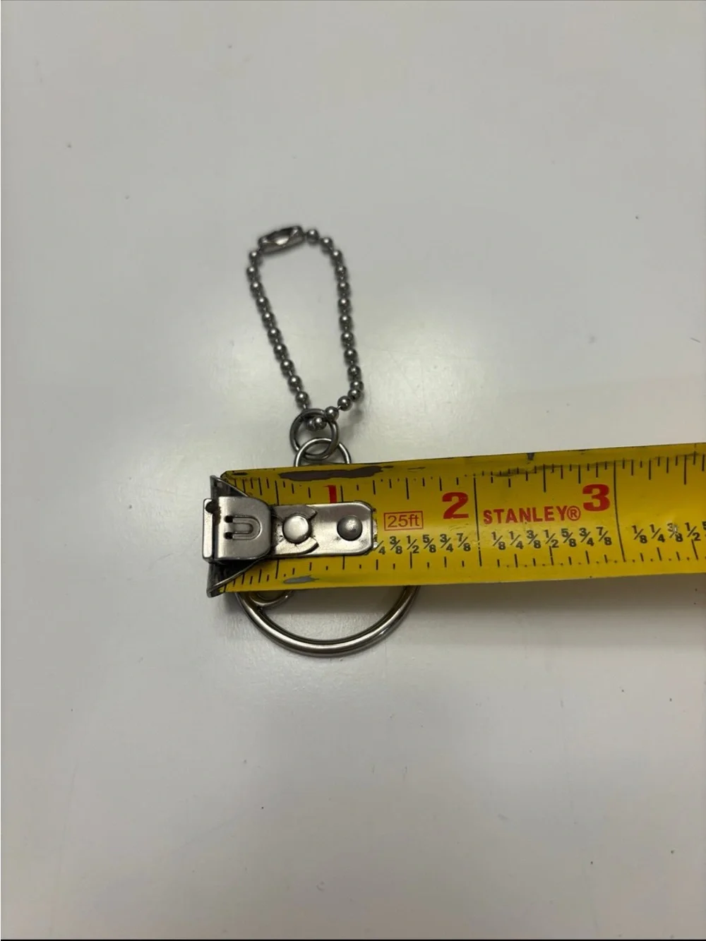 Coach Silver Script Circle Keychain
